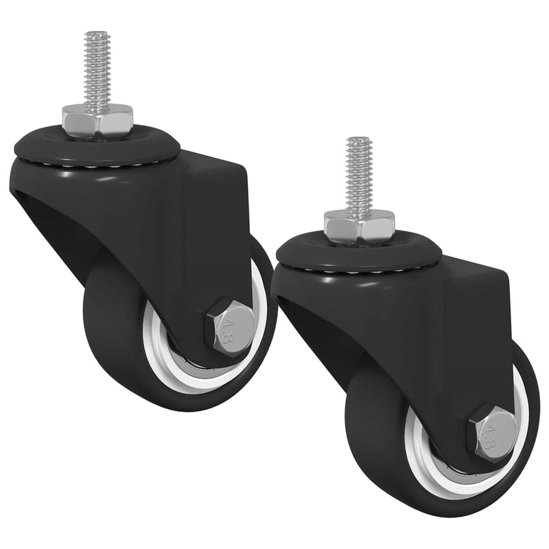 Load image into Gallery viewer, Vidaxl zwenkwiel 2 pcs zwart 40,4 x 40,4 x 19,7 mm ijs en nylon