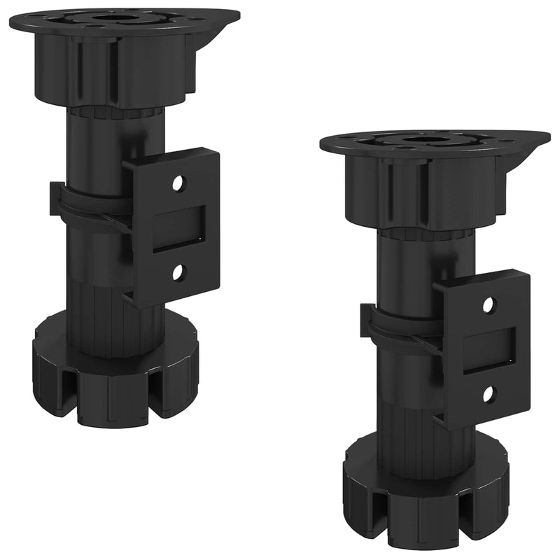 Load image into Gallery viewer, Vidaxl meubelpoten verstelbaar 2 pcs zwart 46 x 46 x 128 mm pp