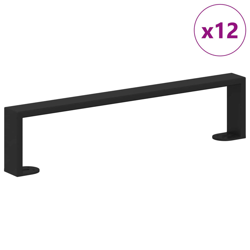 Load image into Gallery viewer, Vidaxl meubelpoten 12 pcs zwart 436 x 40,5 x 100 mm ijzer