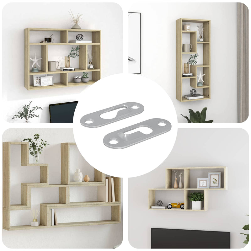 Load image into Gallery viewer, Vidaxl sleufhanger 2 pcs zilver 45 x 16 x 3.5 mm ijzer