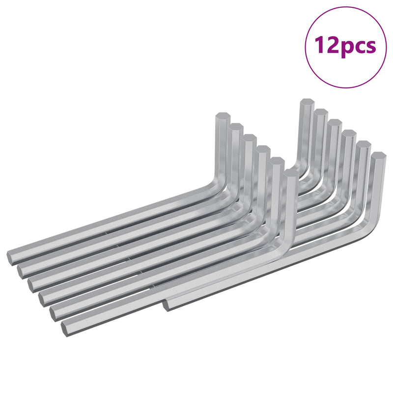 Load image into Gallery viewer, Vidaxl zeskantsleutel 12 pcs zilver 32 x 86 mm staal