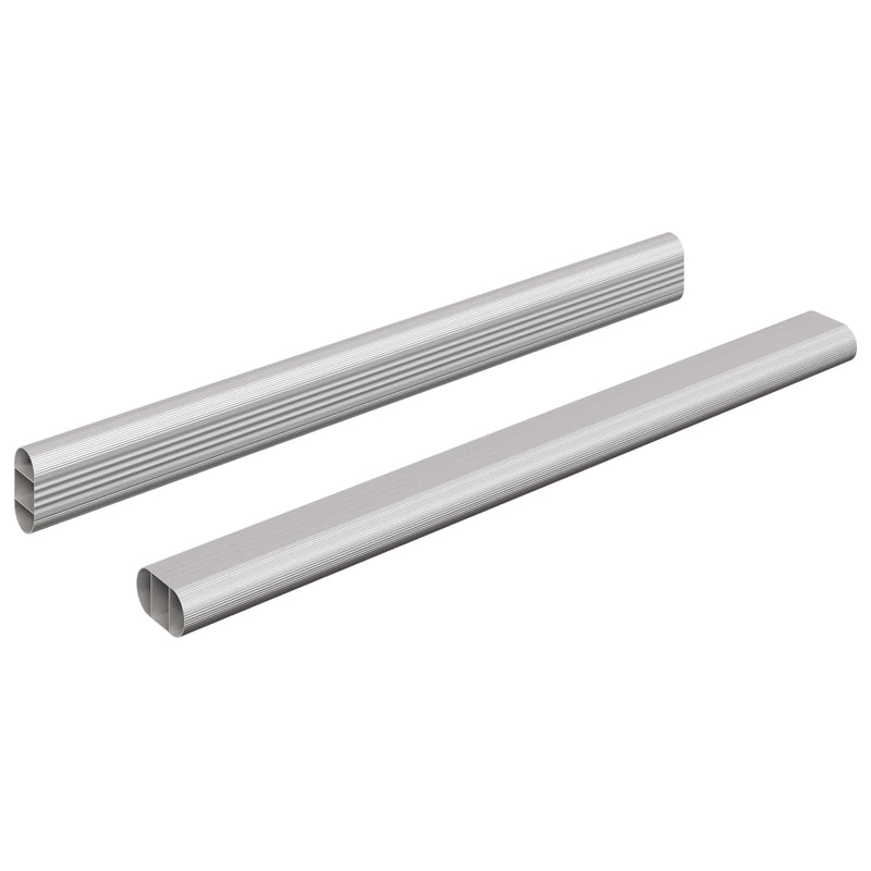 Load image into Gallery viewer, Vidaxl kaststaaf 2 pcs zilver 764 x 15 x 29 mm aluminium legering