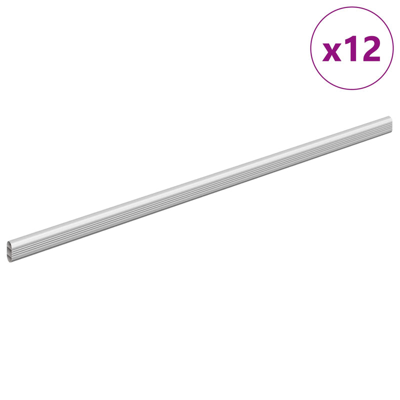 Load image into Gallery viewer, Vidaxl kaststaaf 12 pcs zilver 764 x 15 x 29 mm aluminium legering