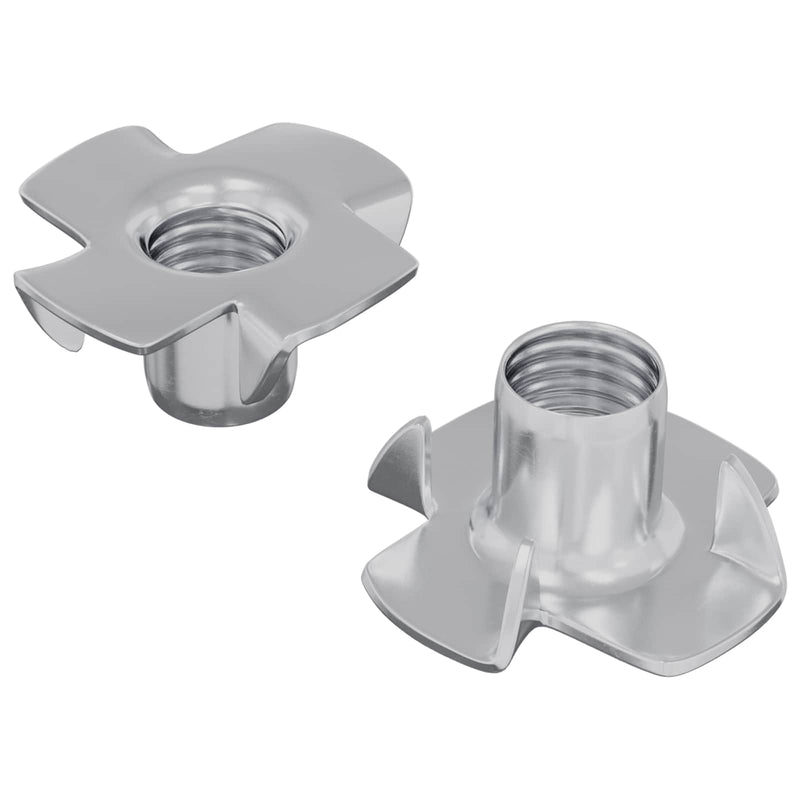 Load image into Gallery viewer, Vidaxl gestanste t-moer 2 pcs zilver m6 mm staal