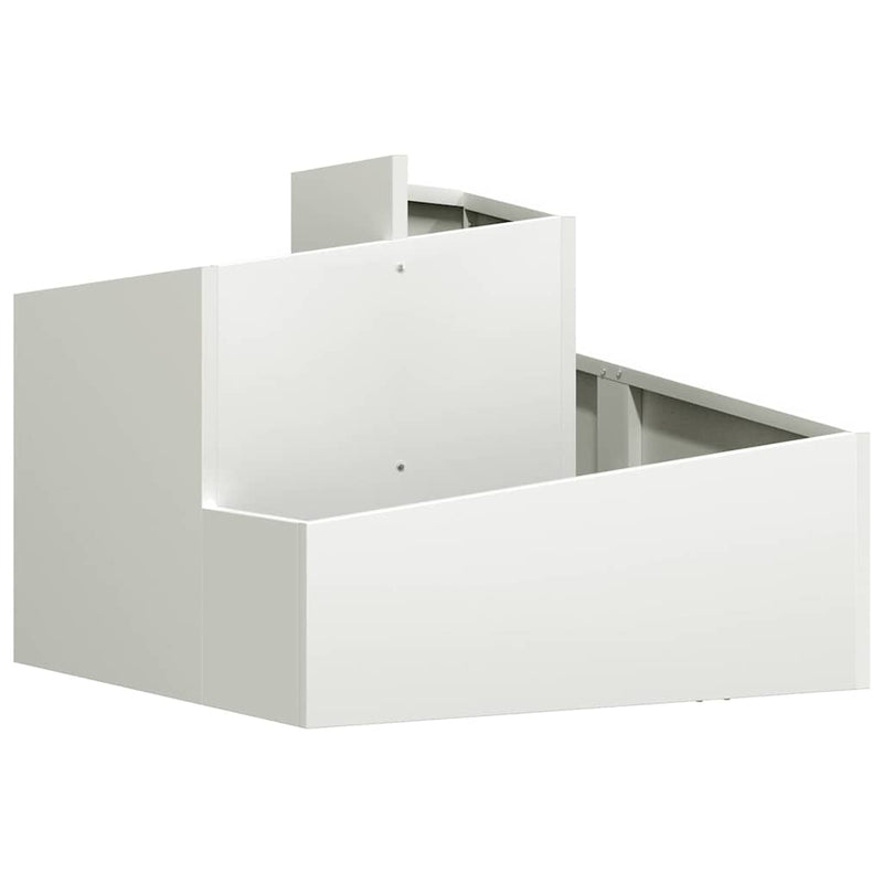 Load image into Gallery viewer, Vidaxl tuin bloempot wit 60 x 60 x 50 cm koudgewalst staal