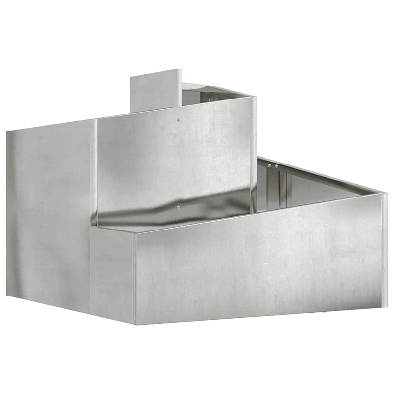 Load image into Gallery viewer, Vidaxl tuin bloempot zilver 60 x 60 x 50 cm gegalvaniseerd staal