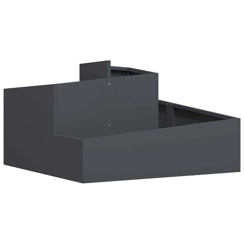 Load image into Gallery viewer, Vidaxl tuin bloempot antraciet 80 x 80 x 50 cm koudgewalst staal