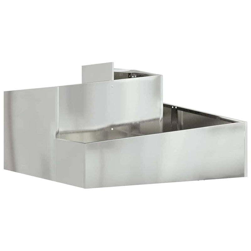 Load image into Gallery viewer, Vidaxl tuin bloempot zilver 80 x 80 x 50 cm gegalvaniseerd staal