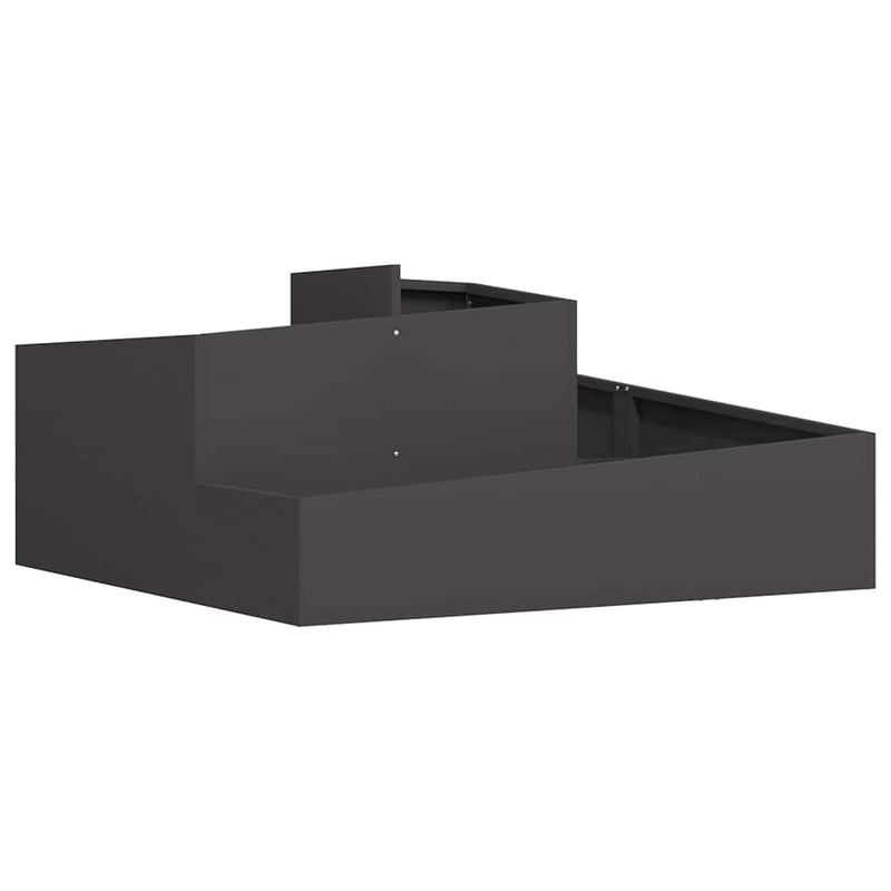 Load image into Gallery viewer, Vidaxl tuin bloempot zwart 100 x 100 x 50 cm koudgewalst staal
