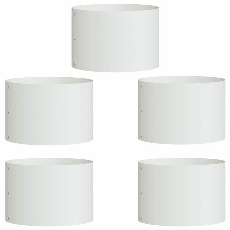 Load image into Gallery viewer, Vidaxl plantenring 5 pcs wit 30 x 30 x 20 cm koudgewalst staal