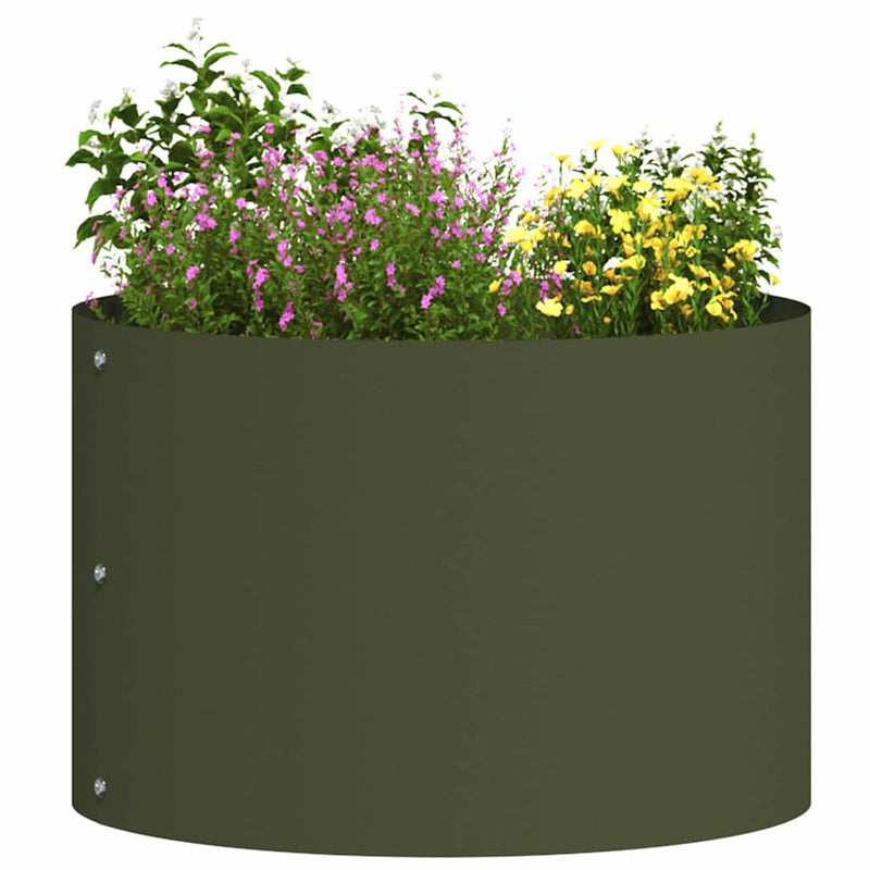 Load image into Gallery viewer, Vidaxl plantenring olijf groen 30 x 30 x 20 cm koudgewalst staal