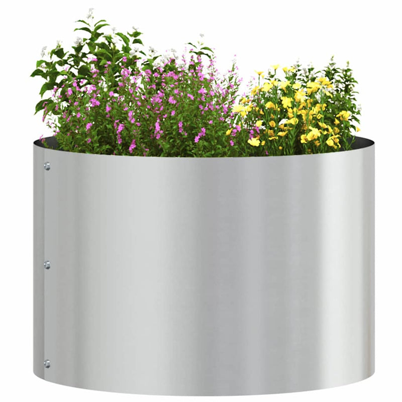 Load image into Gallery viewer, Vidaxl plantenring zilver 30 x 30 x 20 cm gegalvaniseerd staal
