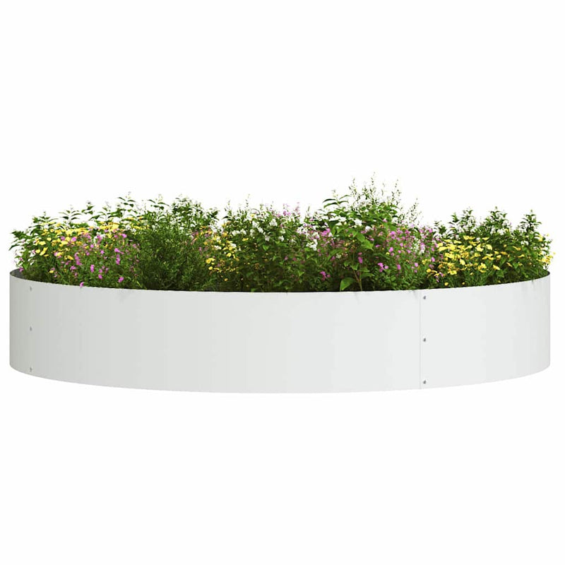 Load image into Gallery viewer, Vidaxl plantenring 5 pcs wit 120 x 120 x 20 cm koudgewalst staal