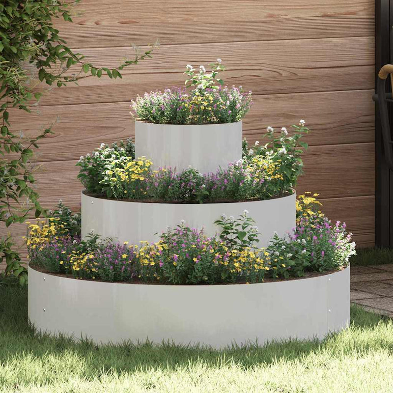 Load image into Gallery viewer, Vidaxl tuin bloempot zilver 90 x 90 x 20 cm roestvrij staal