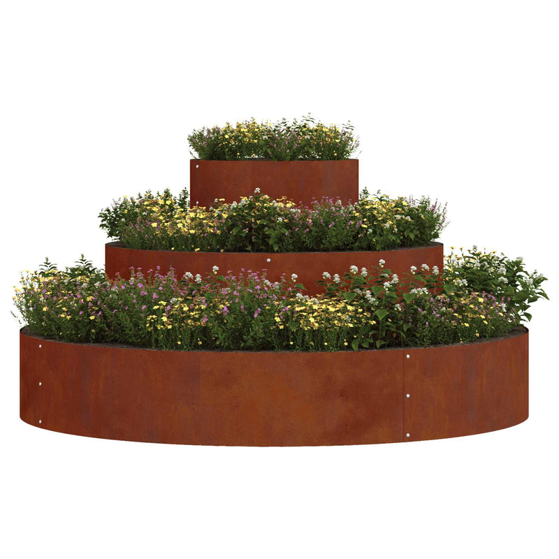 Load image into Gallery viewer, Vidaxl tuin bloempot bruin 120 x 120 x 20 cm cortenstaal