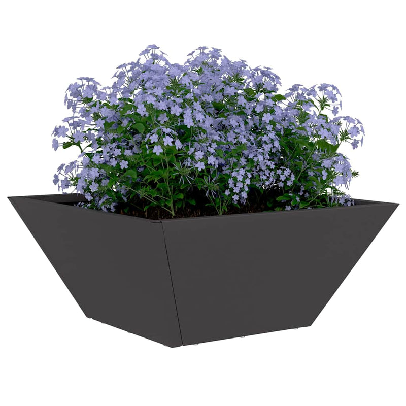 Load image into Gallery viewer, Vidaxl tuin bloempot 5 pcs zwart 35 x 35 x 15 cm koudgewalst staal