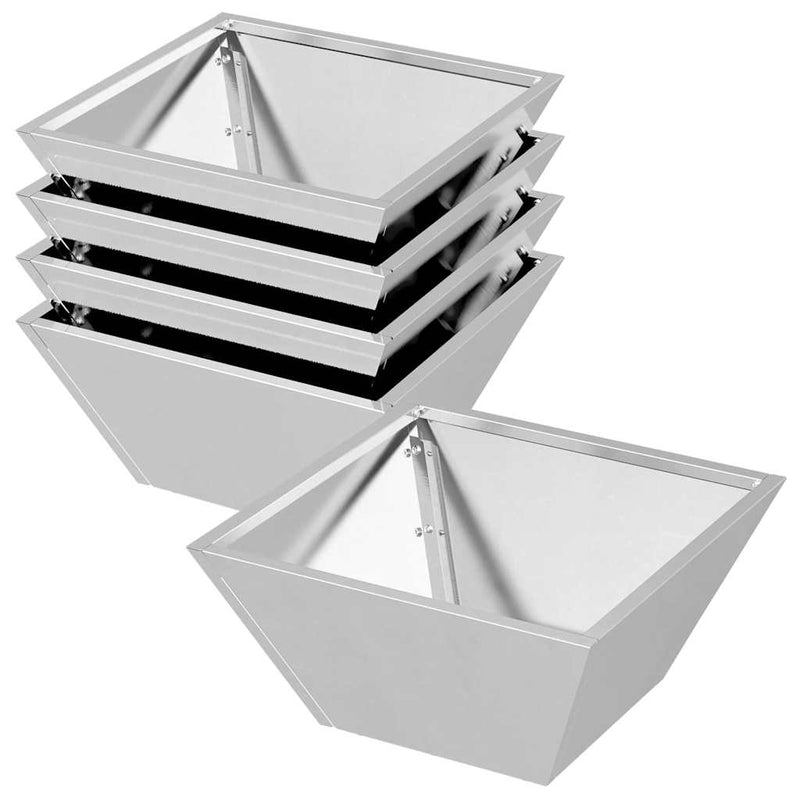 Load image into Gallery viewer, Vidaxl tuin bloempot 5 pcs zilver 35 x 35 x 15 cm roestvrij staal