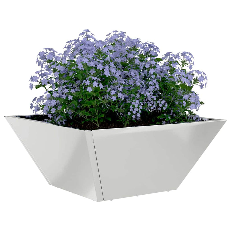 Load image into Gallery viewer, Vidaxl tuin bloempot 5 pcs zilver 35 x 35 x 15 cm gegalvaniseerd staal
