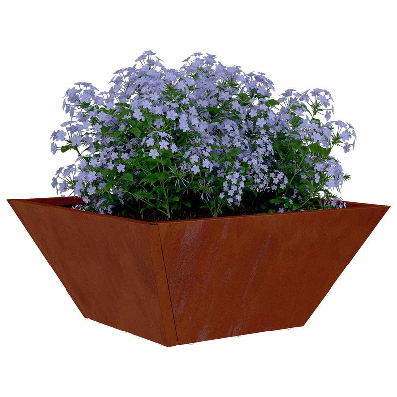 Load image into Gallery viewer, Vidaxl tuin bloempot 5 pcs roestig 35 x 35 x 15 cm cortenstaal