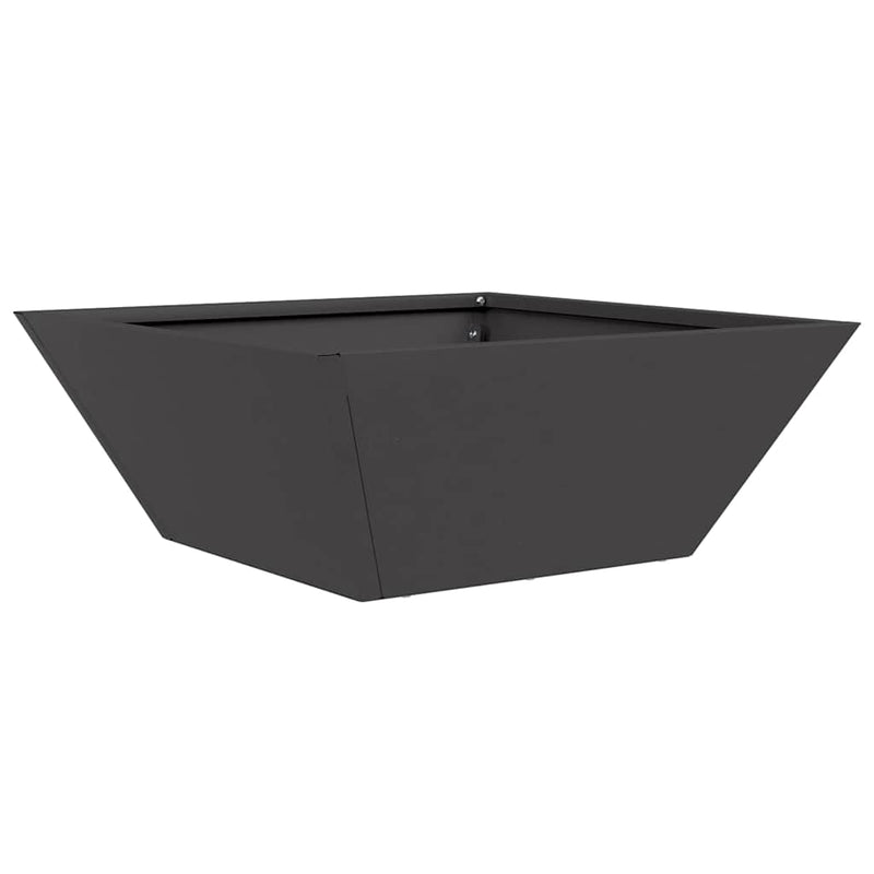 Load image into Gallery viewer, Vidaxl tuin bloempot zwart 40 x 40 x 15 cm koudgewalst staal