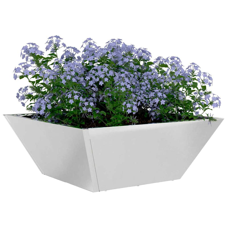 Load image into Gallery viewer, Vidaxl tuin bloempot 5 pcs zilver 40 x 40 x 15 cm roestvrij staal