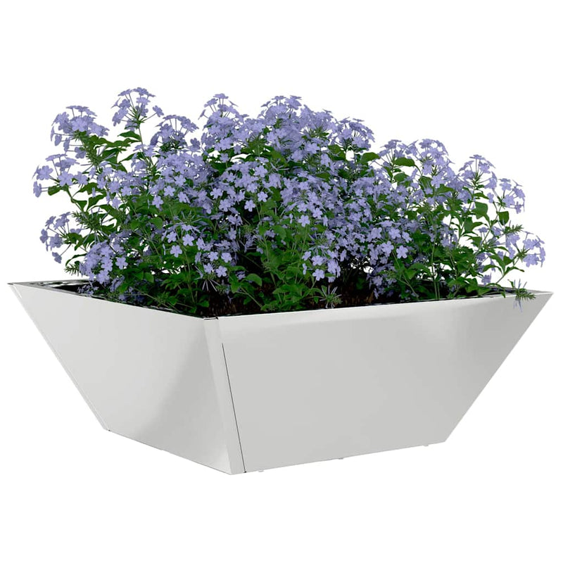 Load image into Gallery viewer, Vidaxl tuin bloempot 5 pcs zilver 40 x 40 x 15 cm gegalvaniseerd staal