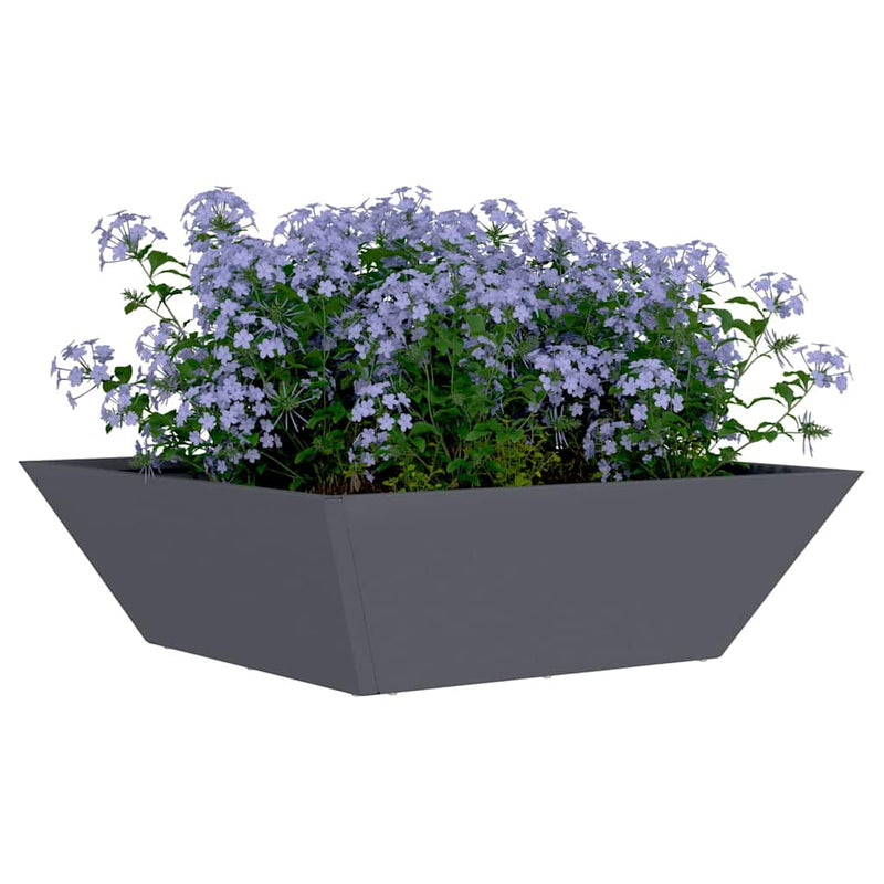 Load image into Gallery viewer, Vidaxl tuin bloempot 5 pcs antraciet 50 x 50 x 15 cm koudgewalst staal