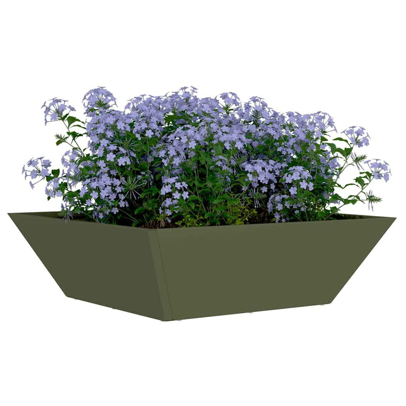 Load image into Gallery viewer, Vidaxl tuin bloempot 5 pcs olijf groen 50 x 50 x 15 cm