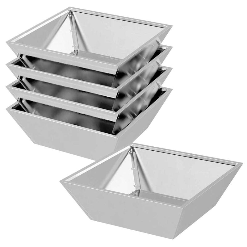 Load image into Gallery viewer, Vidaxl tuin bloempot 5 pcs zilver 50 x 50 x 15 cm roestvrij staal