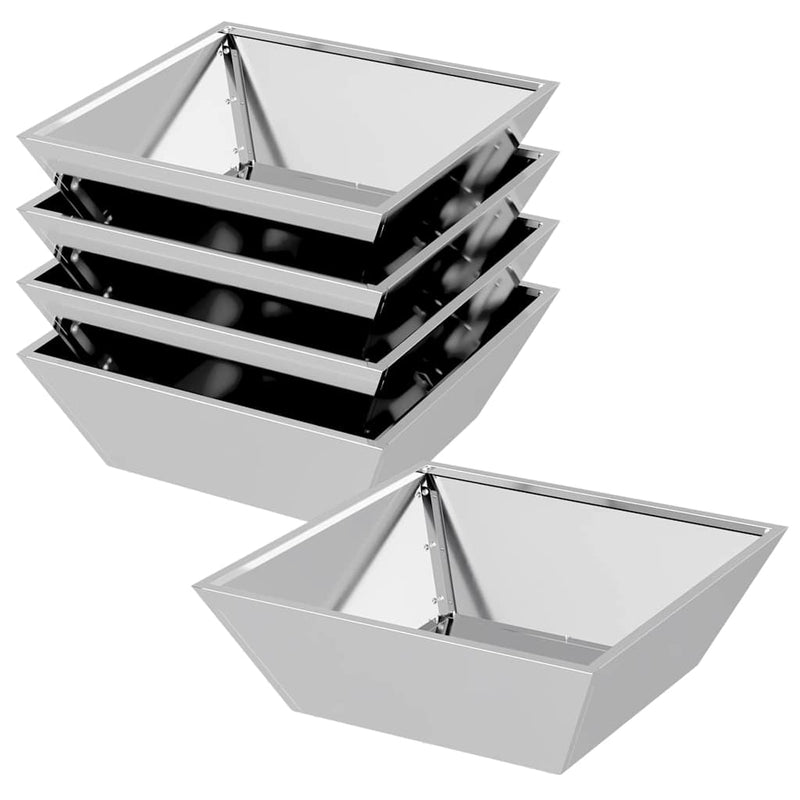 Load image into Gallery viewer, Vidaxl tuin bloempot 5 pcs zilver 50 x 50 x 15 cm gegalvaniseerd staal