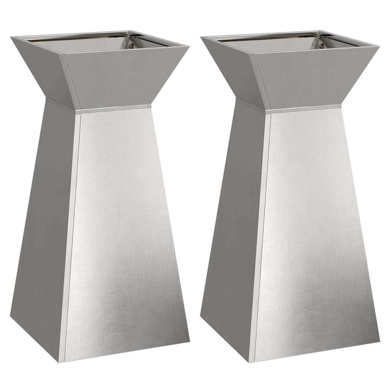 Load image into Gallery viewer, Vidaxl pilaar plantenbak 2 pcs zilver 35 x 35 x 73 cm