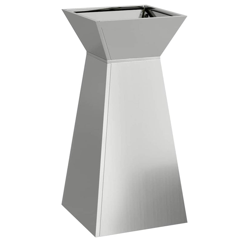 Load image into Gallery viewer, Vidaxl pilaar plantenbak zilver 35 x 35 x 73 cm