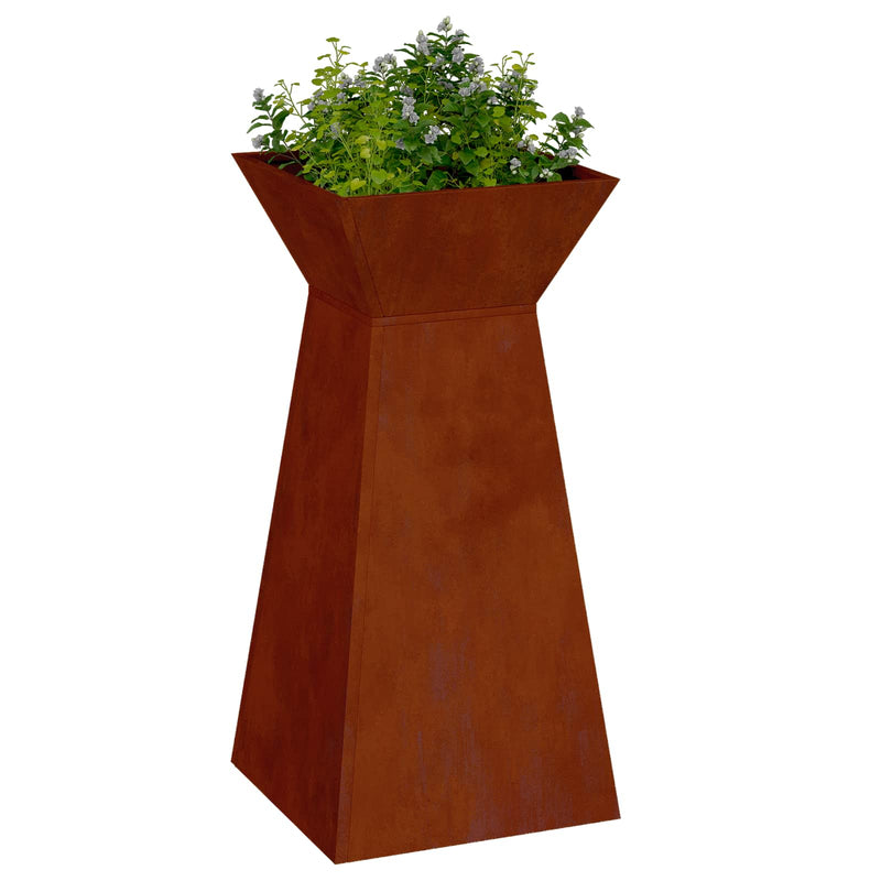 Load image into Gallery viewer, Vidaxl pilaar plantenbak 2 pcs zilver 35 x 35 x 73 cm