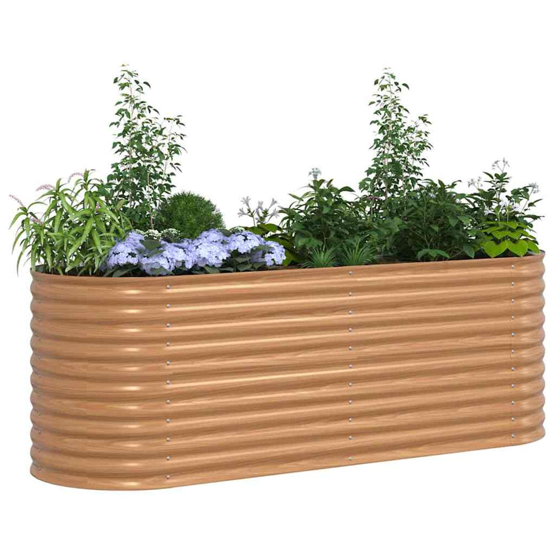 Load image into Gallery viewer, Vidaxl verhoogd bed bruin 240 x 80 x 81 cm staal