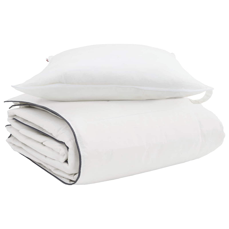 Load image into Gallery viewer, Vidaxl winter dekbed met kussen 2 pcs wit donsveertjes