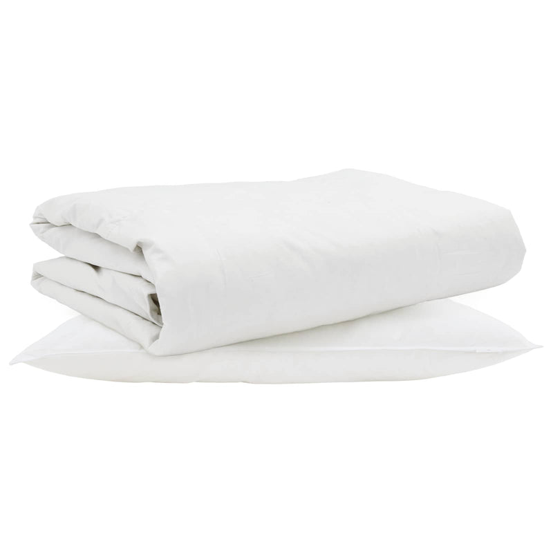 Load image into Gallery viewer, Vidaxl zomer dekbed met kussen 2 pcs wit donsveertjes
