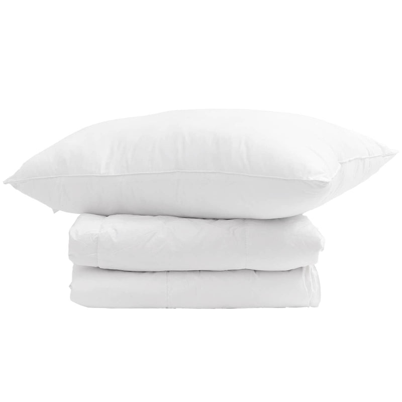 Load image into Gallery viewer, Vidaxl winter dekbed met kussen 2 pcs wit donsveertjes
