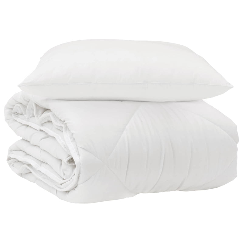 Load image into Gallery viewer, Vidaxl het duvet voor elk seizoen met kussen 2 pcs wit microvezel
