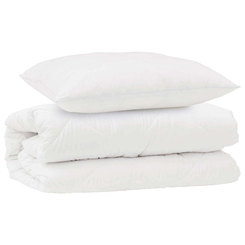 Load image into Gallery viewer, Vidaxl dekbed set met kussen 2 pcs wit microfibre