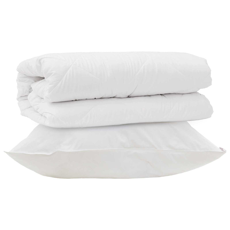 Load image into Gallery viewer, Vidaxl dekbed set met kussen 2 pcs wit microfibre