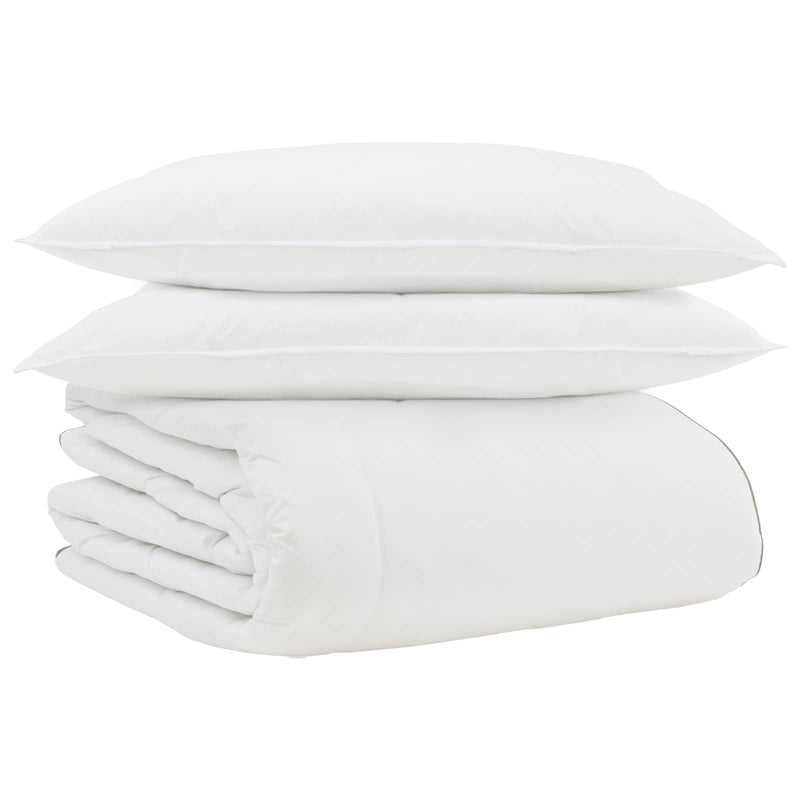 Load image into Gallery viewer, Vidaxl winter dekbed met kussen 3 pcs wit donsveertjes