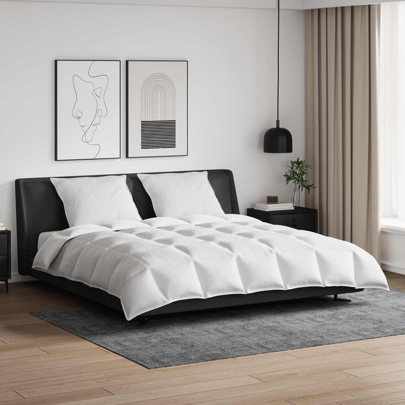 Load image into Gallery viewer, Vidaxl dekbed set met kussen 3 pcs wit donsveertjes