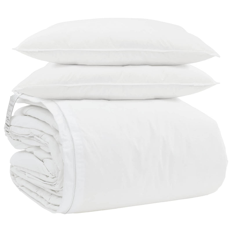 Load image into Gallery viewer, Vidaxl dekbed set met kussen 3 pcs wit donsveertjes
