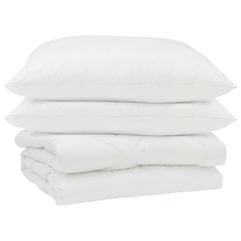 Load image into Gallery viewer, Vidaxl zomer dekbed met kussen 3 pcs wit microfibre