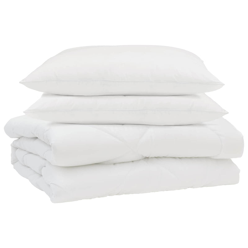 Load image into Gallery viewer, Vidaxl zomer dekbed met kussen 3 pcs wit microfibre