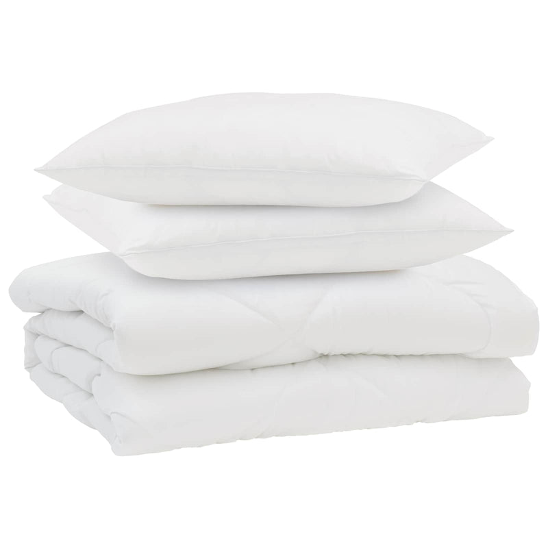 Load image into Gallery viewer, Vidaxl zomer dekbed met kussen 3 pcs wit microfibre