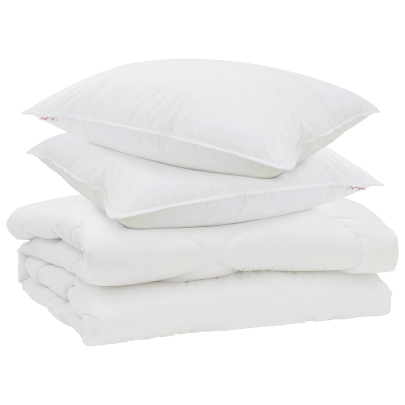 Load image into Gallery viewer, Vidaxl dekbed met kussen 3 pcs wit microfibre