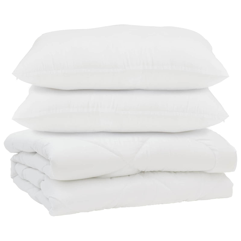 Load image into Gallery viewer, Vidaxl dekbed met kussen 3 pcs wit microfibre
