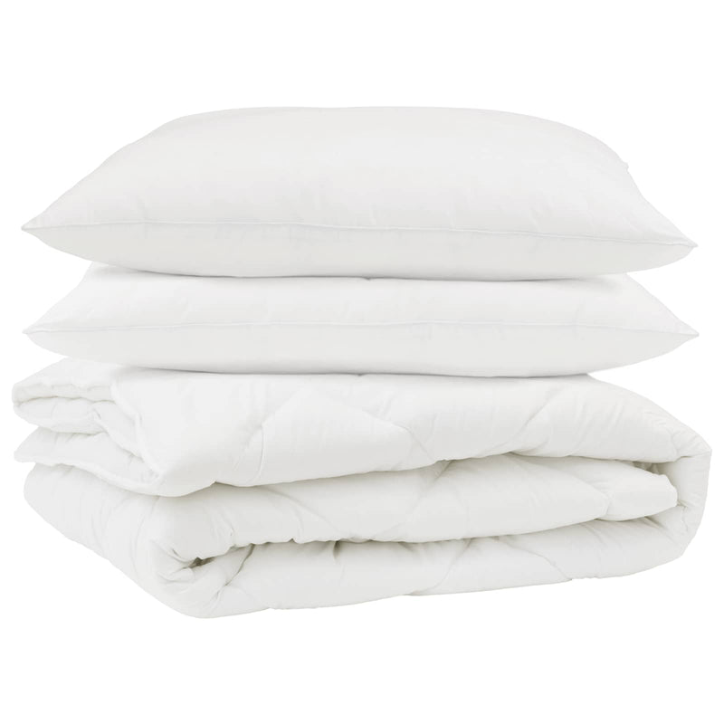 Load image into Gallery viewer, Vidaxl dekbed met kussen 3 pcs wit microfibre