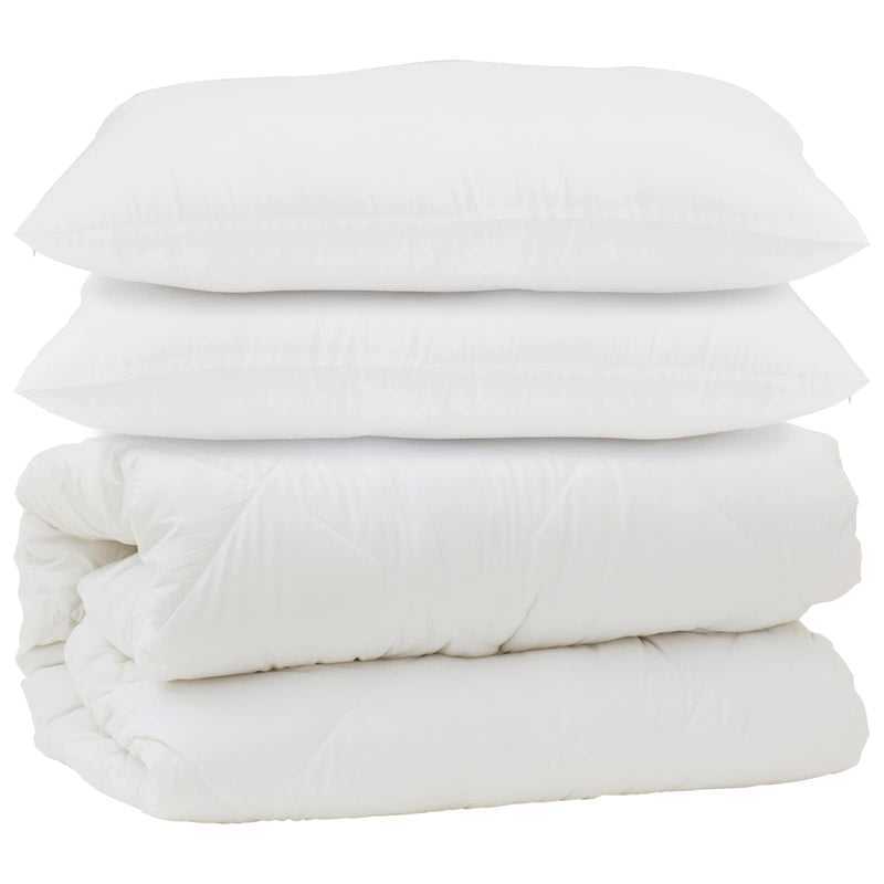 Load image into Gallery viewer, Vidaxl dekbed met kussen 3 pcs wit microfibre